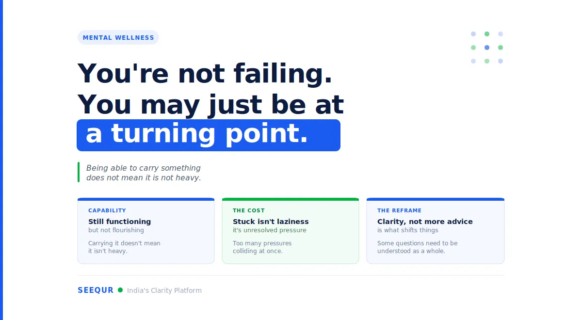 You’re Not Failing. You May Just Be at a Turning Point. by SEEQUR Editorial Team